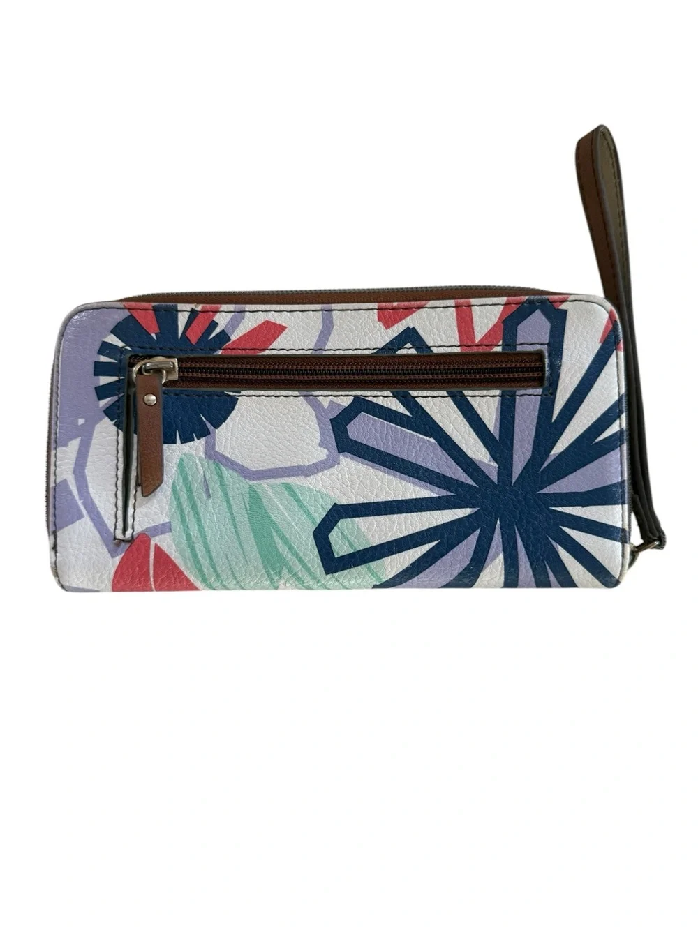 Relic- Floral Zip-Around Wristlet Wallet - White Multi